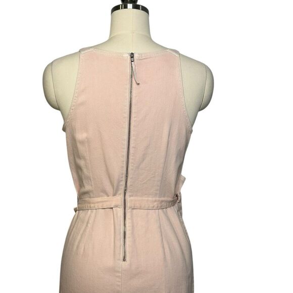 Anthropologie Pink Regatta denim Wrap Mini Dress| Size 2 - Picture 4 of 10